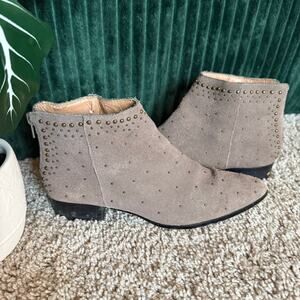 Bottega Veneta Vintage Brown Suede Ankle Booties w/ Jewel Details - Size 7